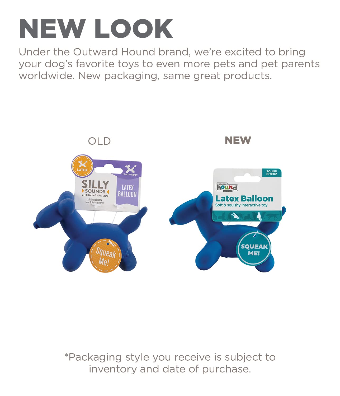 Outward Hound Latex Rubber Balloon Squeaky Dog Toy, X-Small, Blue, Model 79930XS