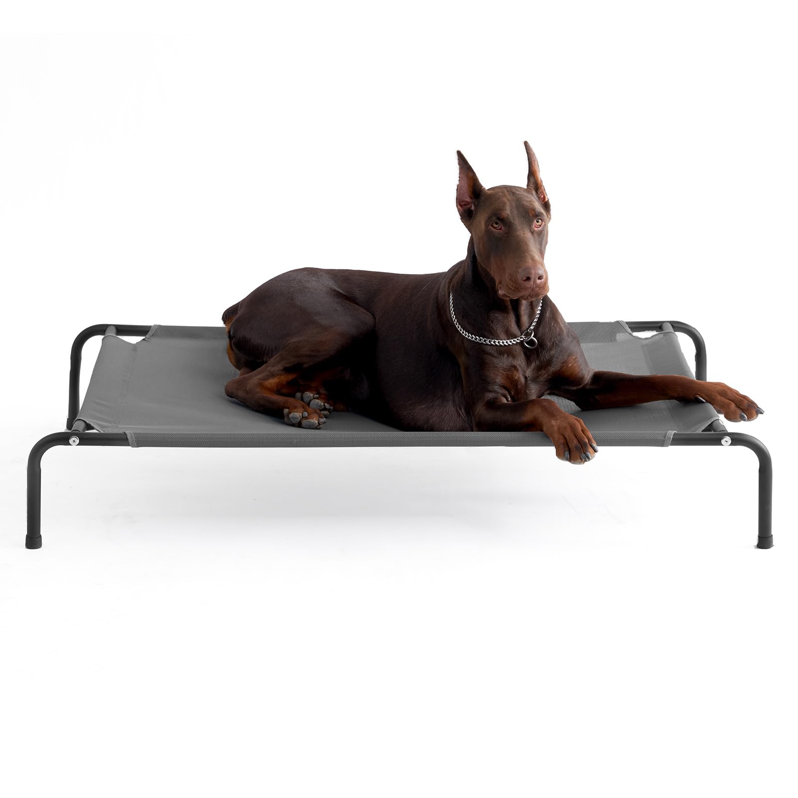 EHEYCIGA XXL Elevated Dog Cot Bed, Raised Outdoor Dog Hammock for Giant Jumbo Dogs, Lifted Pet Platform with Frame and Washable 