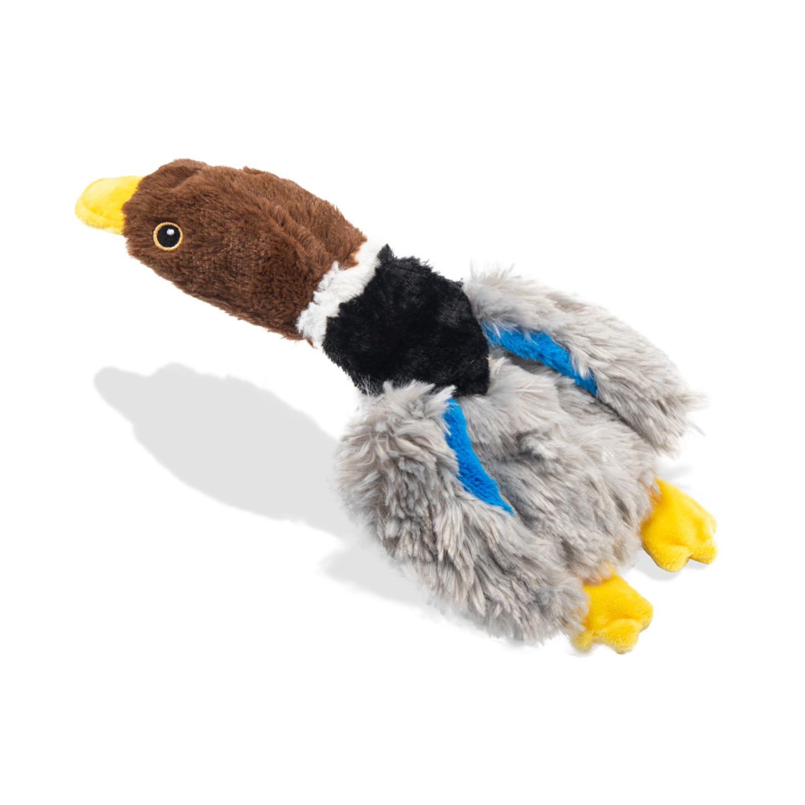 Calibonbon Extra-Plush Duck Dog Toy with 2 Squeakers & Crinkle - No Stuffing Gentle Chewer Squeaker for Calming Play, Soft Toy f