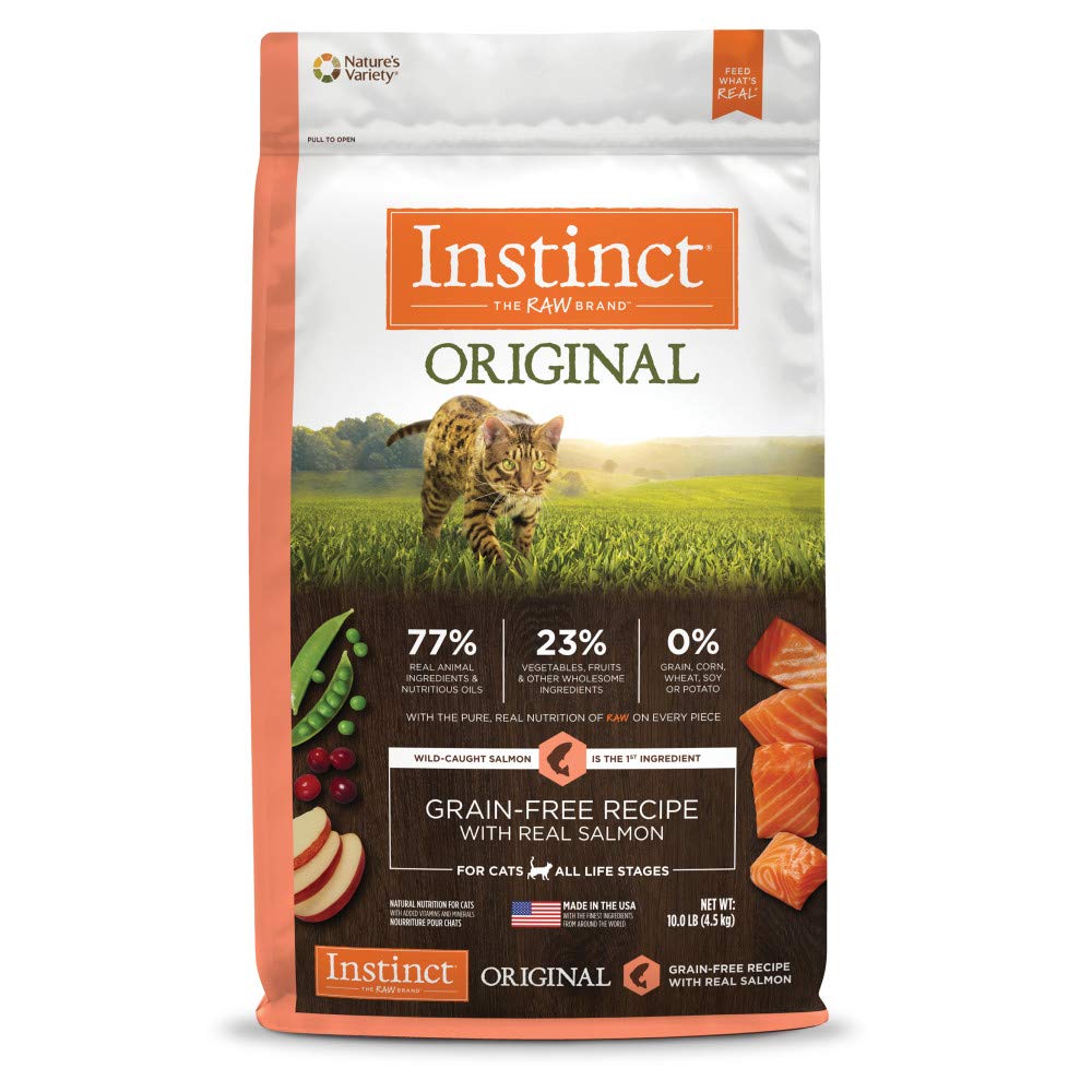 Instinct Original Grain Free Recipe with Real Salmon Natural Dry Cat Food, 10 lb. Bag