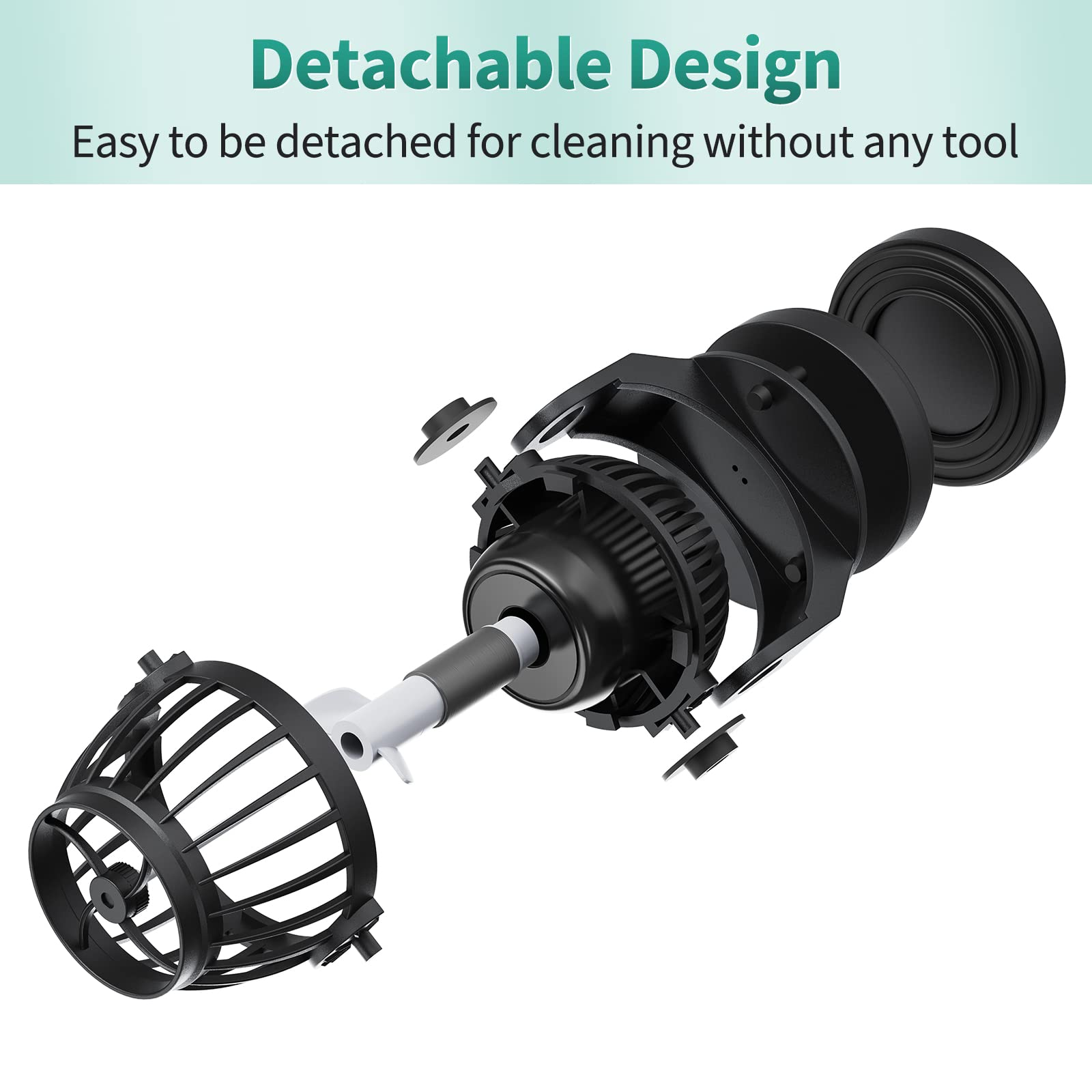 Uniclife Aquarium Wave Maker For 30-60 Gallon Fish Tanks 1058 Gph Adjustable Circulation Pump With Controller And Strong Magnetic Suction Base Submersible Power Head For Fresh And Salty Water