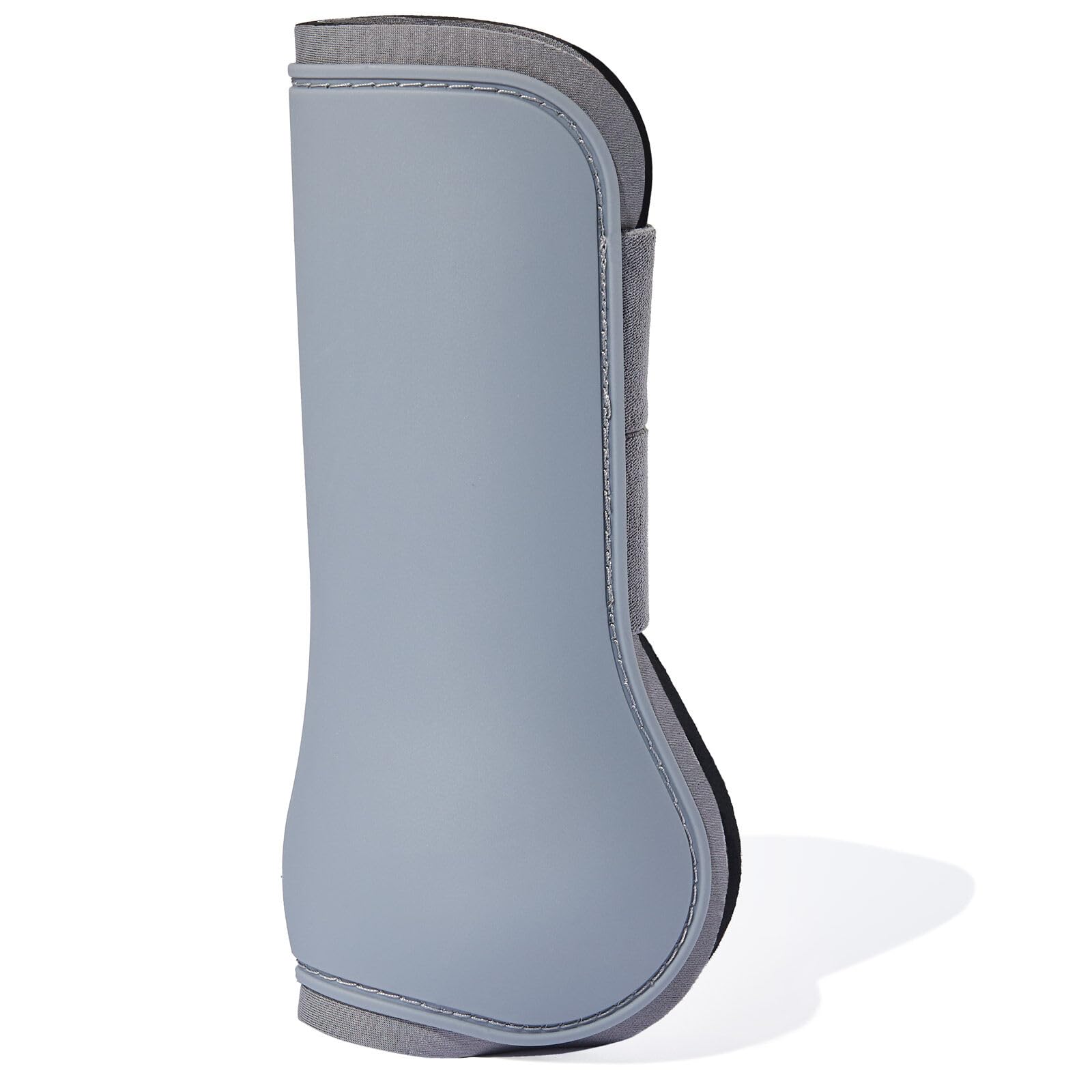 Horze Adepto Open Front Tendon Boots | Durable Shell With Neoprene Lining - Steel Grey - Cob
