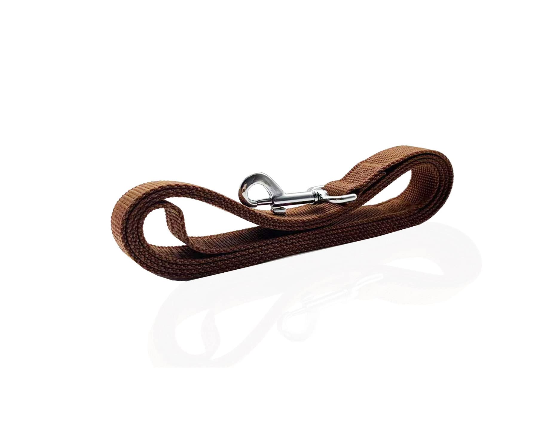 Nylon Dog Leash 4 Ft 5 Feet 6 Foot Long, Walking Training Dog Leashes For Medium Large Dogs, 1 Inch Wide (1 X 4 Ft, Brown)