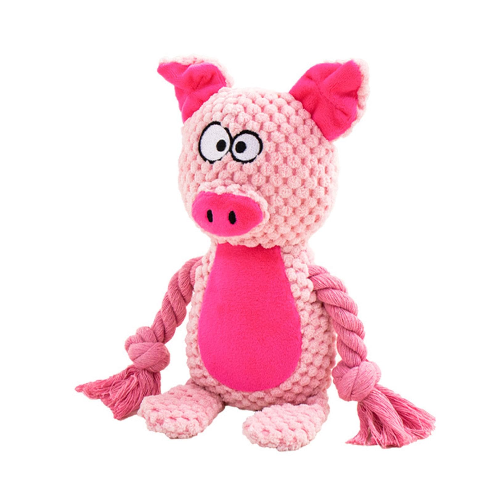 TONYFY Dog Toys, Dog Squeaker Toys with Crinkle Paper, Stuffed Animal Dog Plush Chewing Toy, Cotton Rope Interactive Toys for Pu