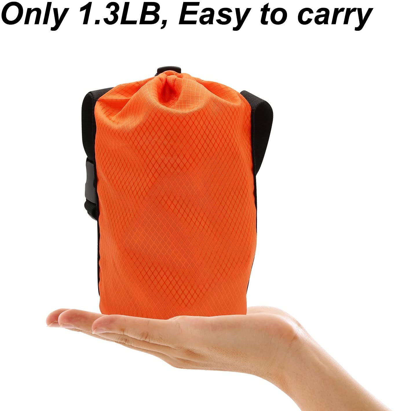 XiaZ 100ft Dog Tie Out Cable - Portable Overhead Trolley System for Dogs up to 200lbs, Perfect for Camping, Yards, Parks & Outdoor Events, Orange