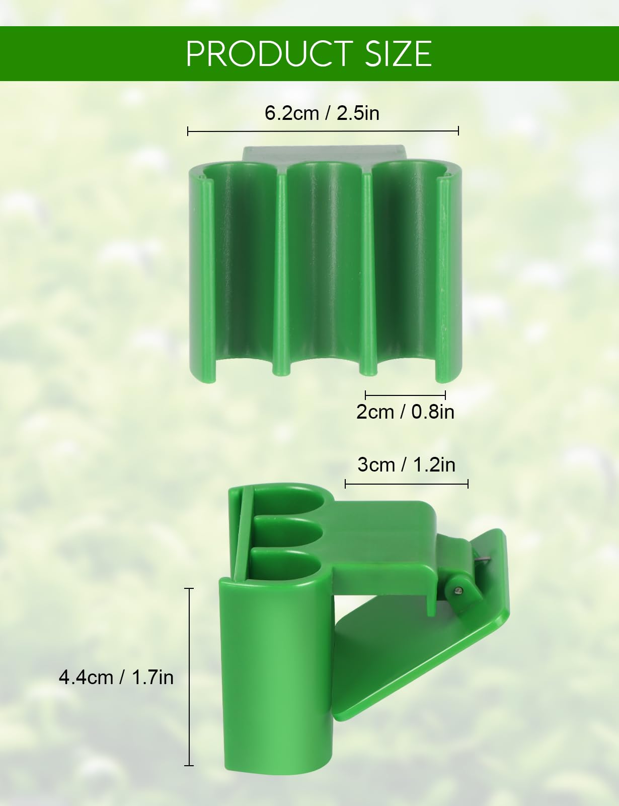 joqepy 2 Pk Upgraded Aquarium Plant Holder, 3-Hole Hanging Holder with Clip, Suitable for Fish Tank Decoration, Green