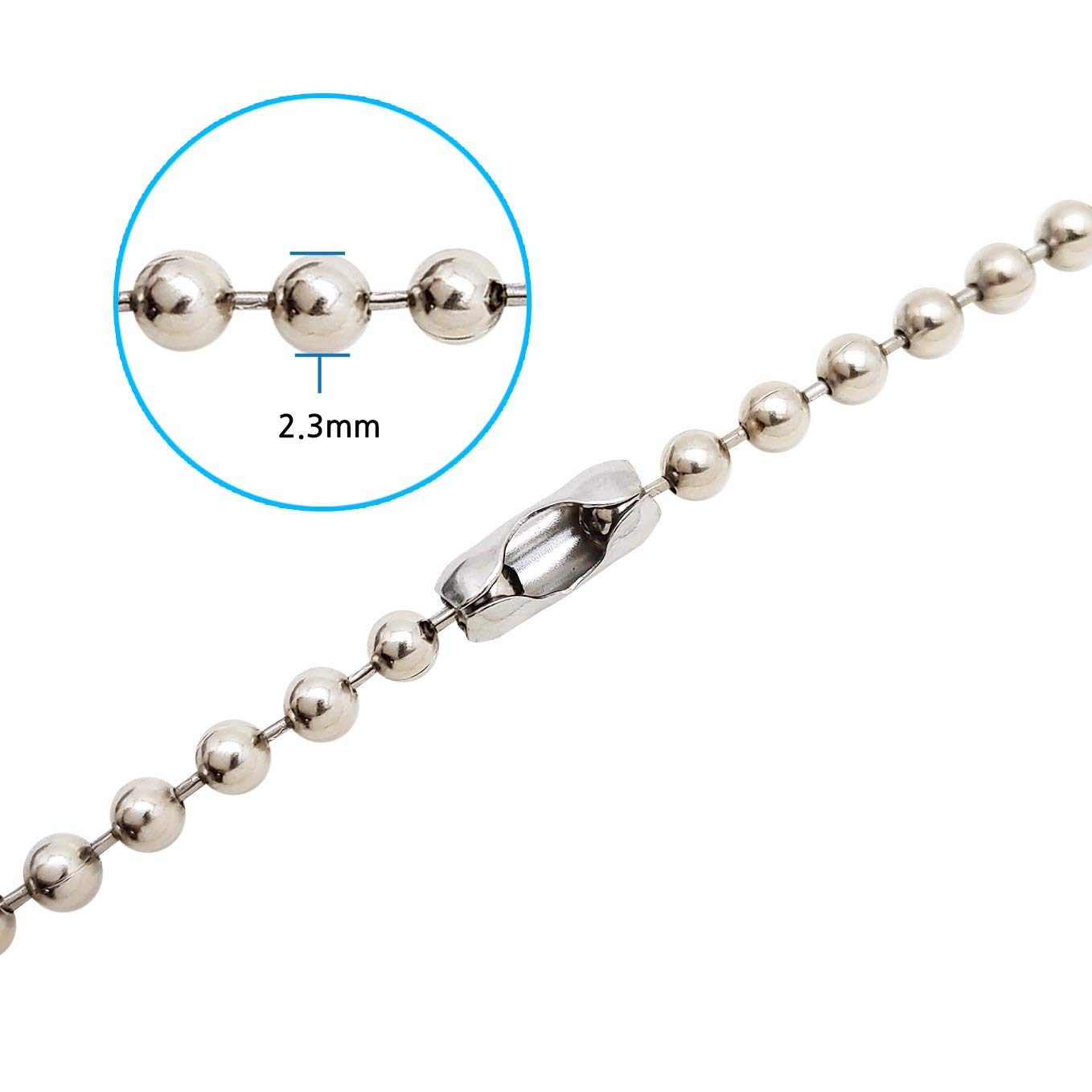 Stainless Steel 4.5 In And 27 In. Military Dog Tag Ball Chain Ships In 1-2 Days From Usa!