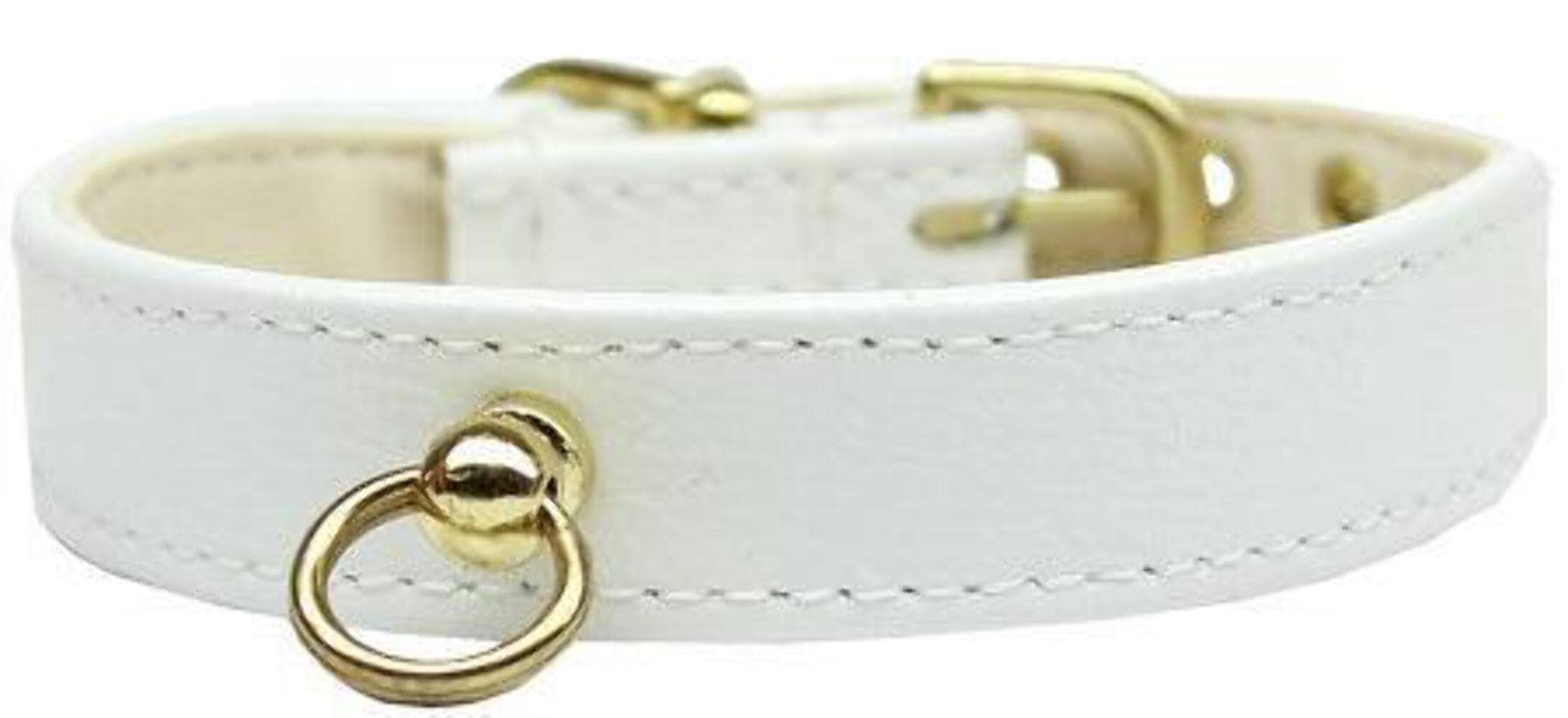 Dog, Puppy and Pet Collar, &quot;#70 Plain, Blank&quot; White 20