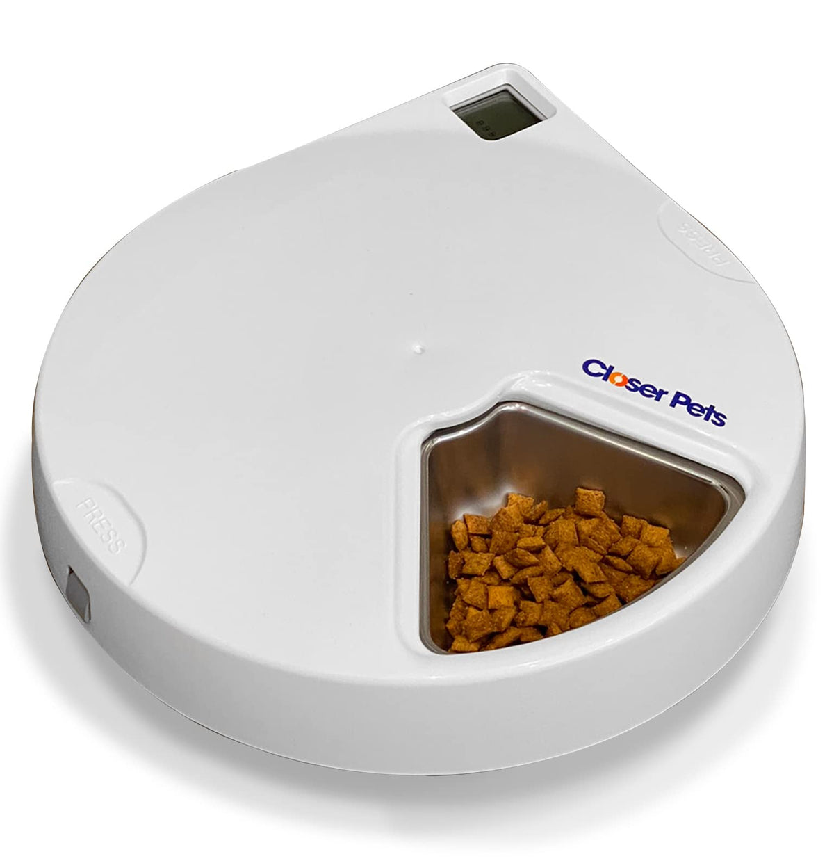 Closer Pets Five-Meal Automatic Pet Feeder with Stainless Steel Bowl and Ice Pack
