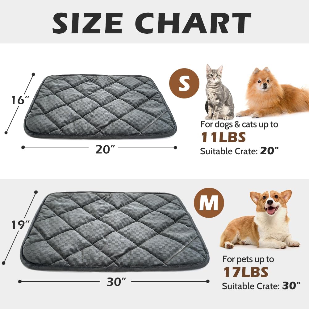 Argopet Cat Bed (30X19In) Self Warming, Polyester, Checkered Grey, 16Oz, Machine Washable, Anti-Slip, Pet Bed Mat For Indoor & O