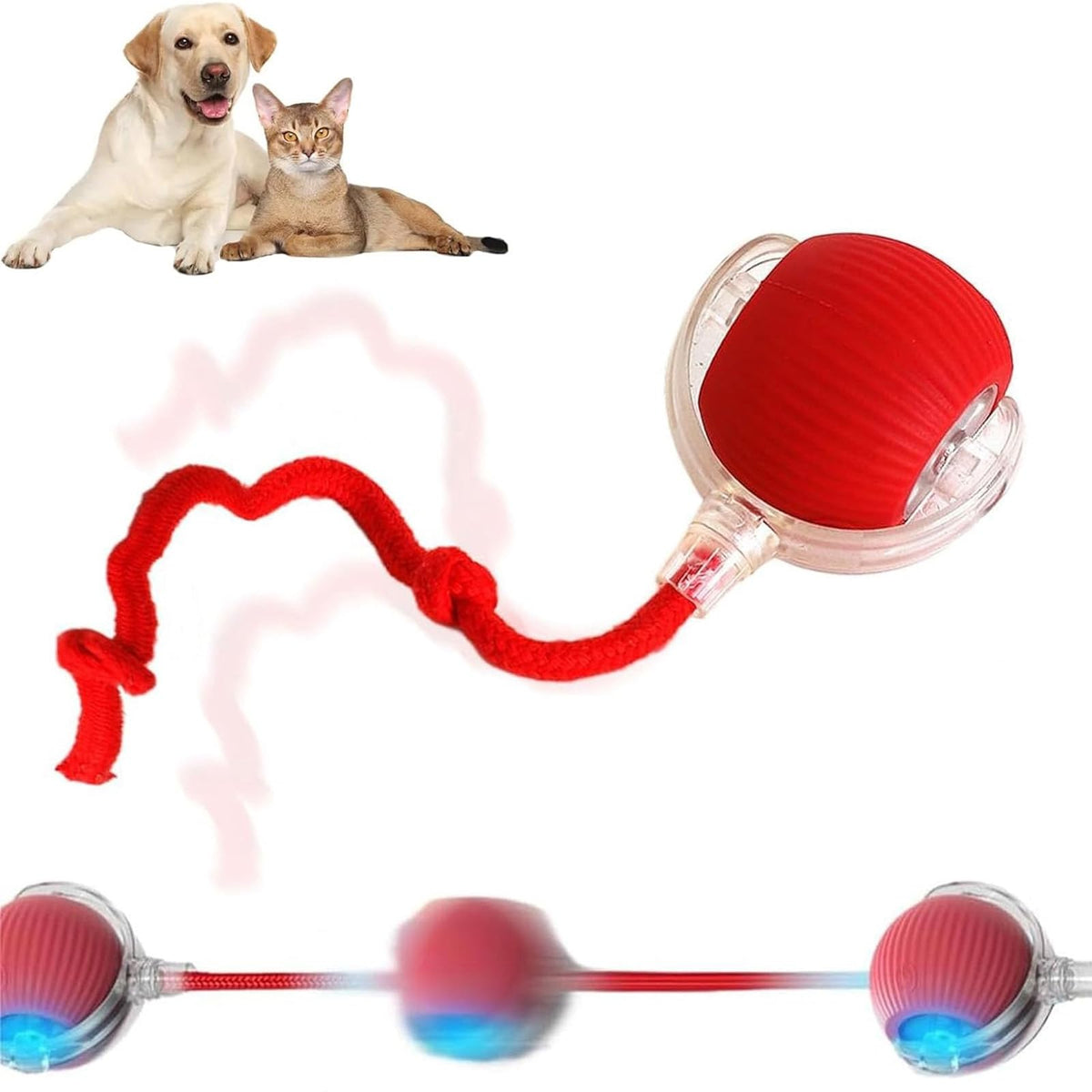 Interactive Dog Ball, Interactive Rolling Ball Dog Toy, Interactive Rolling Dog Ball, Active Rolling Ball For Dogs 360 Smart Int
