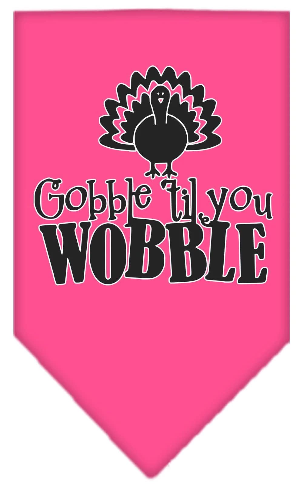 Mirage Pet Product Gobble til You Wobble Screen Print Bandana Turquoise Small