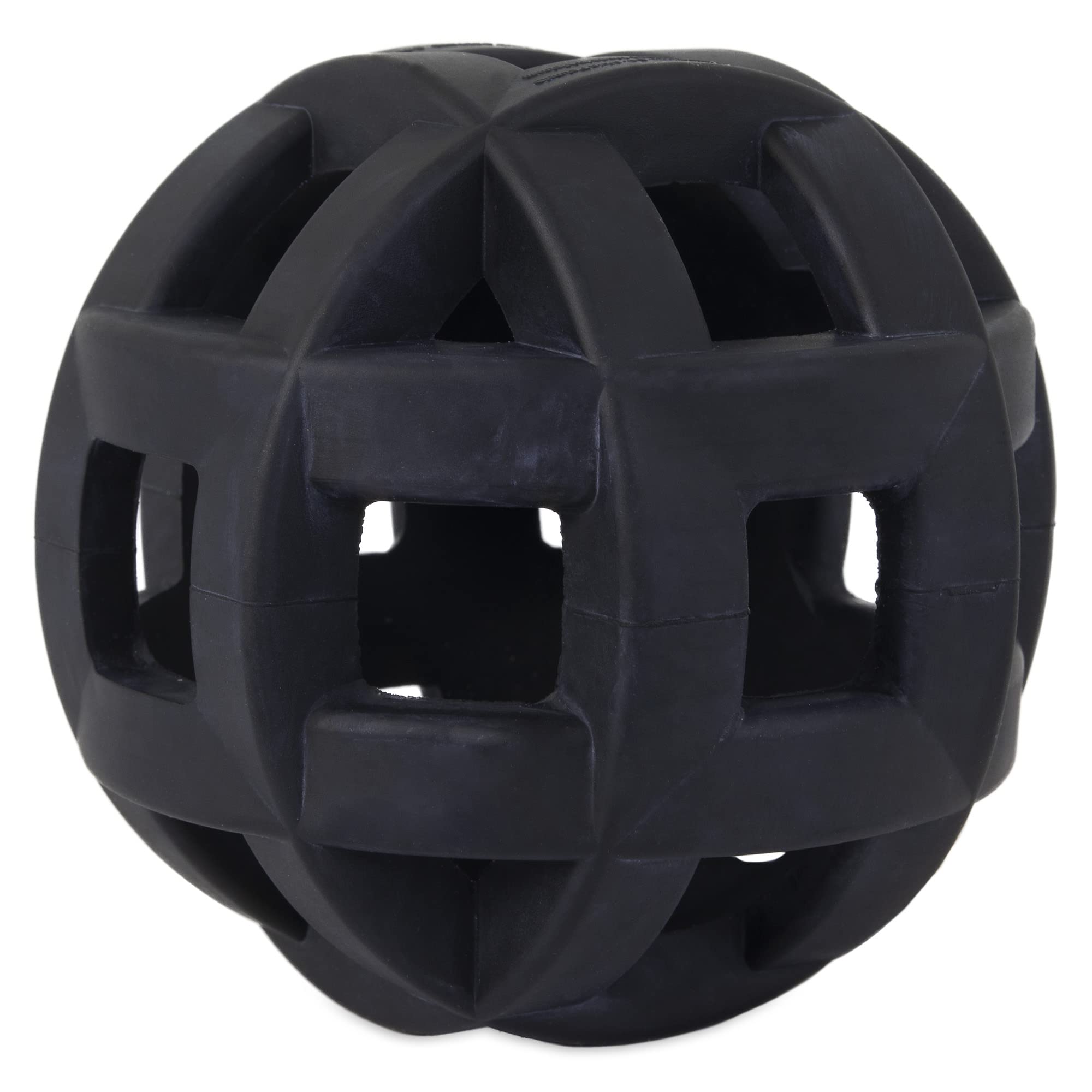 JW Pet Hol-ee Roller Extreme Dog Toy Puzzle Ball, Natural Rubber, Medium (4.5 Inch Diameter), Colors May Vary