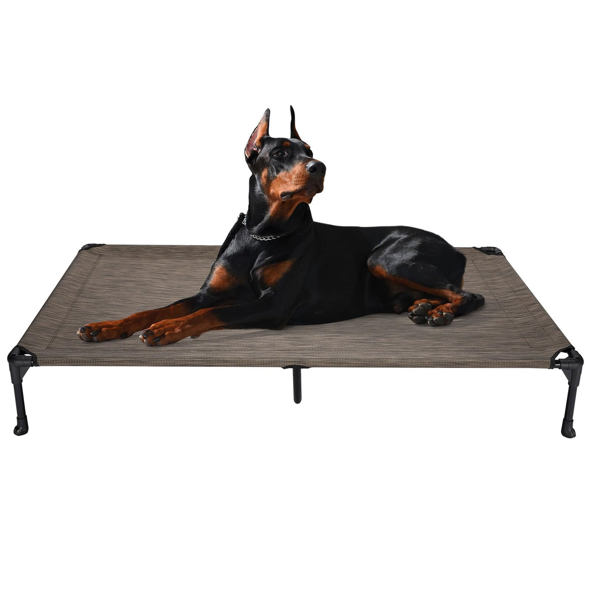 Veehoo Cooling Elevated Dog Bed, Portable Raised Pet Cot With Washable & Breathable Mesh, No-Slip Feet Durable Dog Cots Bed For Indoor & Outdoor Use, Xx-Large, Cwc1803-Xxl Brown