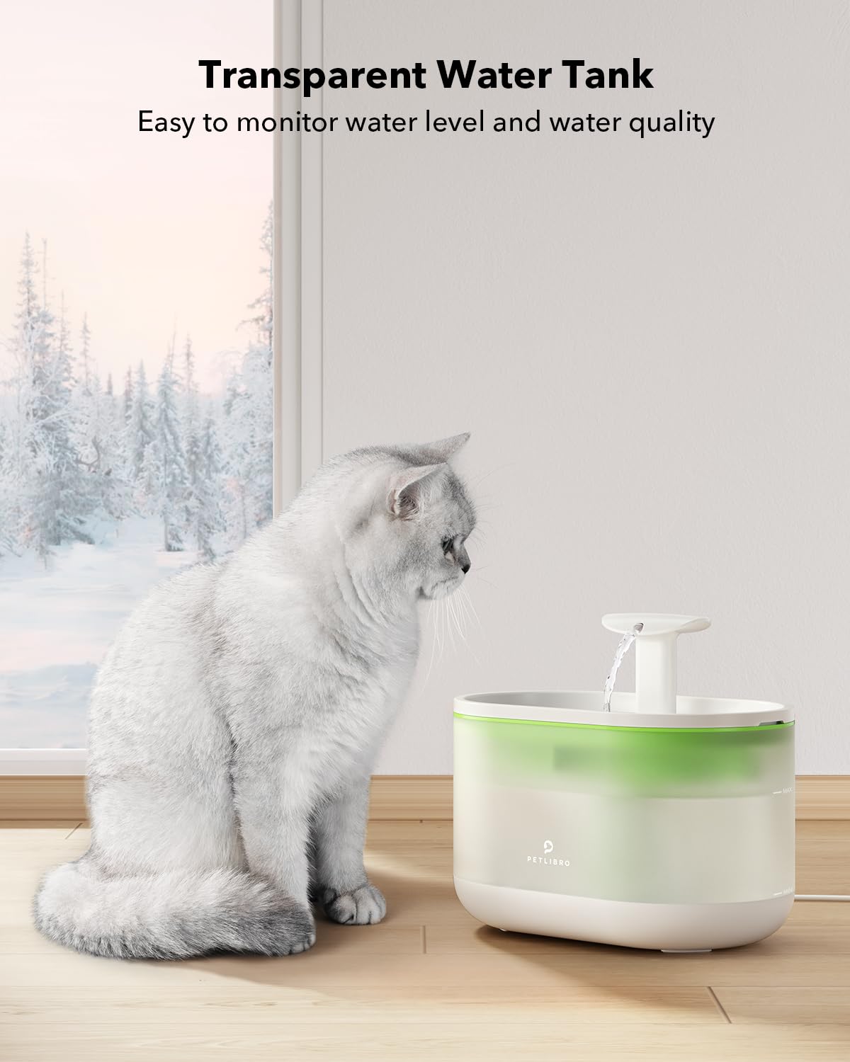 Petlibro Cat Water Fountain, 71Fl Oz/2.1L Ultra Quiet Pet Water Fountain For Cats Inside, Bpa-Free, Two Flow Modes,Visible Water Level Dog Water Dispenser, Upgraded Cat Water Bowl With 4 Large Filters
