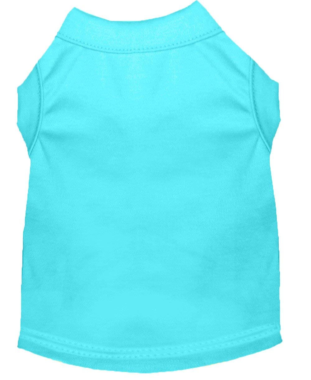 Pet Dog & Cat Shirt Blank, Plain Aqua XS (0-3 lbs)
