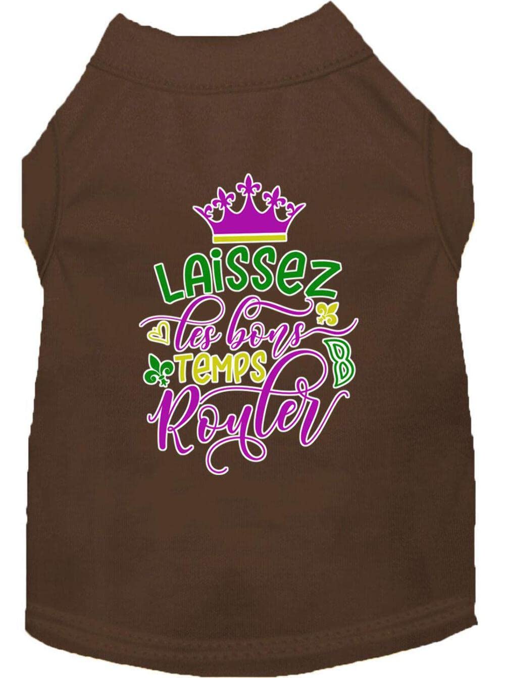 Mirage Pet Product Laissez Les Bons Temps Rouler Screen Print Mardi Gras Dog Shirt Orange XXXL