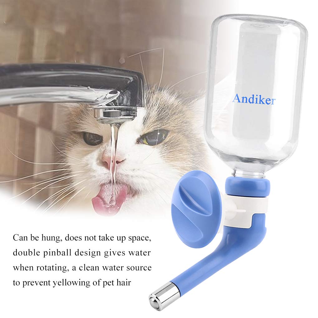 Andiker No-Drip Dog Water Dispenser Bottle-Dog Kennel Cage Water Dispenser Water Drinker Kettle For Pets Can Be Raised And Lowered Drinking Water Feeding Cage Water Bottle For Dogs