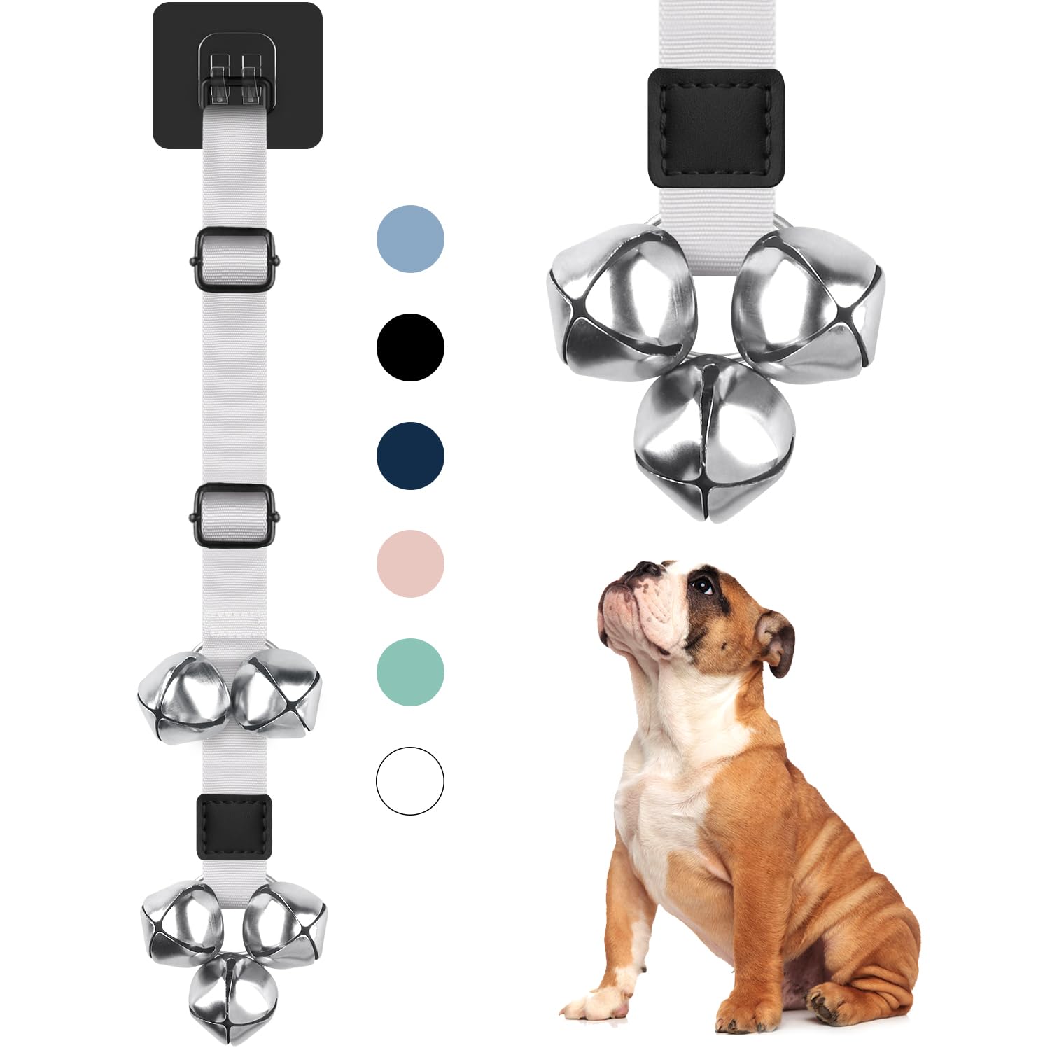 Bluetree Dog Bells To Go Outside Premium Quality Buckle Adjustable Dog Bell Dog Attached To Doorknob Or Anywhere Near The Door, 