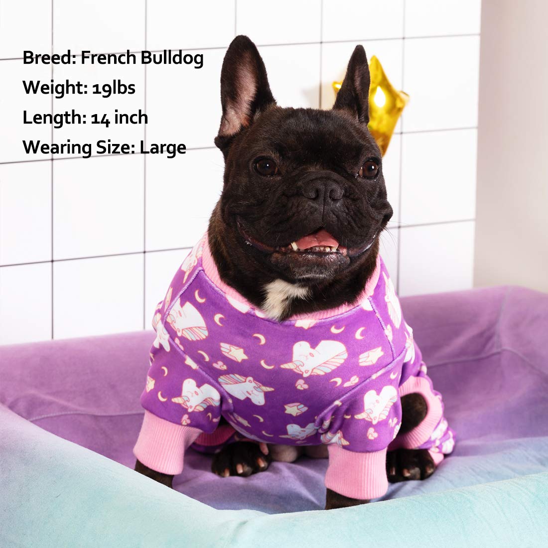 Kyeese Dog Pajamas For Medium Dogs Unicorn Soft Material Stretchable Dogs Pajamas Onesie Dog Clothes