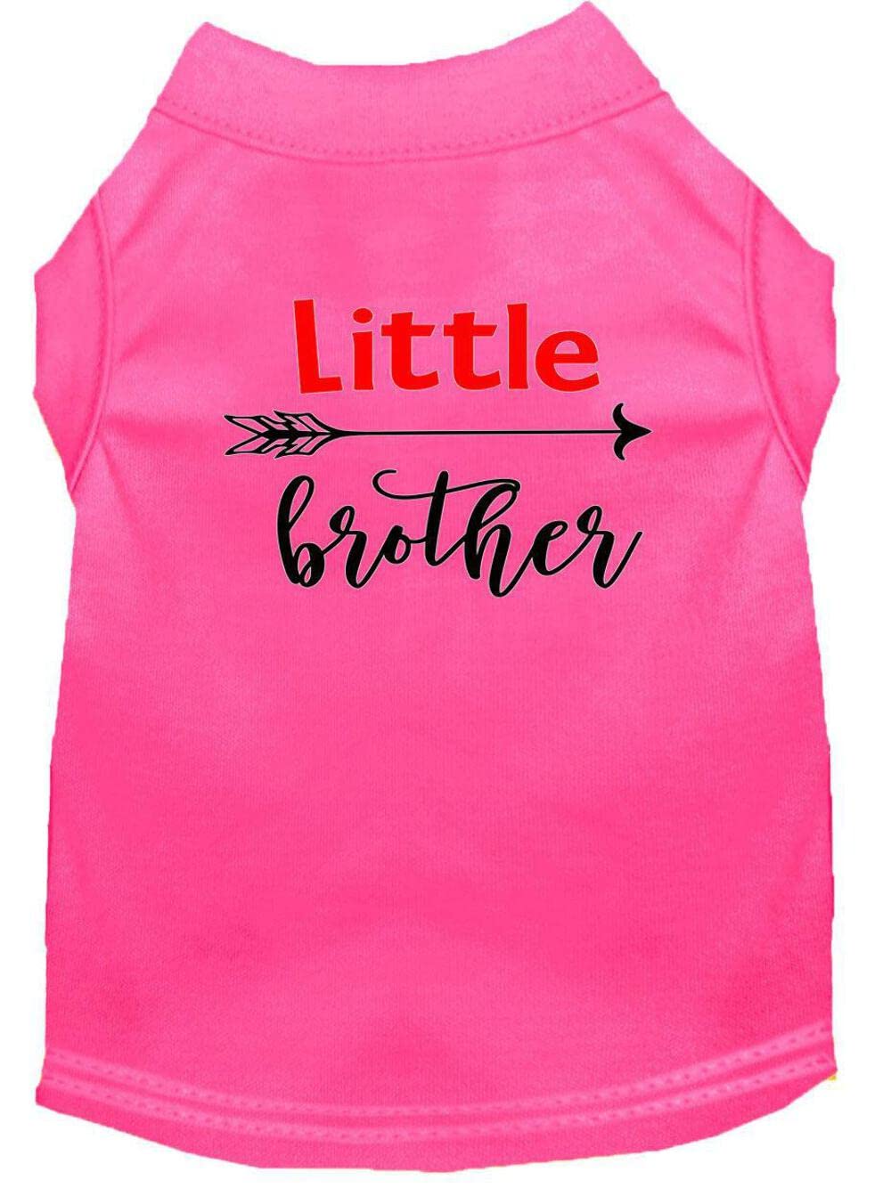 Pet Dog & Cat Shirt Screen Printed, "Little Brother" Light Pink 2XL (20-25 lbs.)