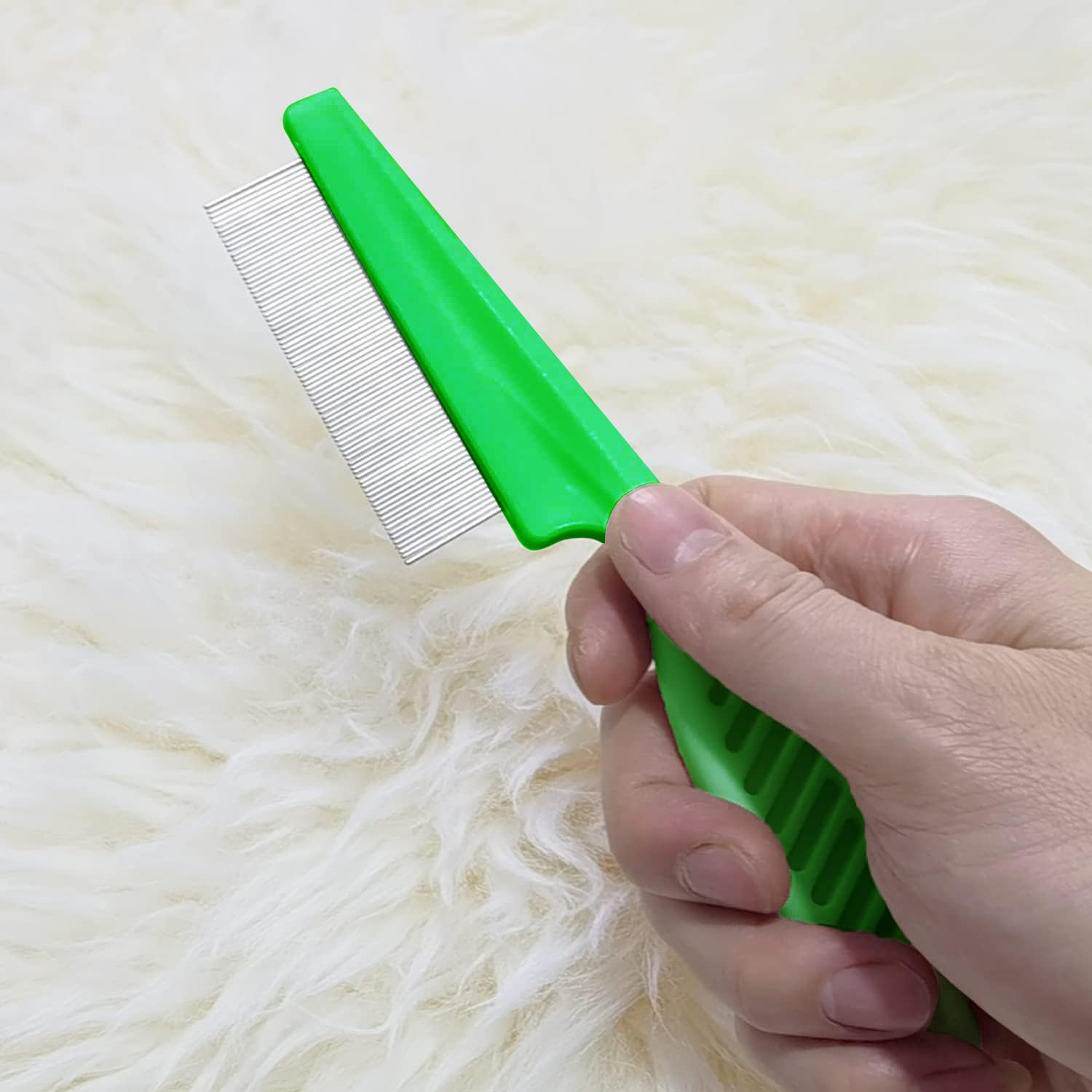 Versatile Pet Grooming Kit - Flea Comb For Detangling & Dematting, Tear Stain Remover, 3 Combs For Dogs & Cats