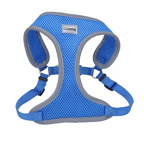 Coastal Pet Comfort Soft Reflective Wrap Adjustable Dog Harness - No-Pull Dog Harness For Small & Large Dogs - Blue Lagoon - 5/8' X 16'–19'