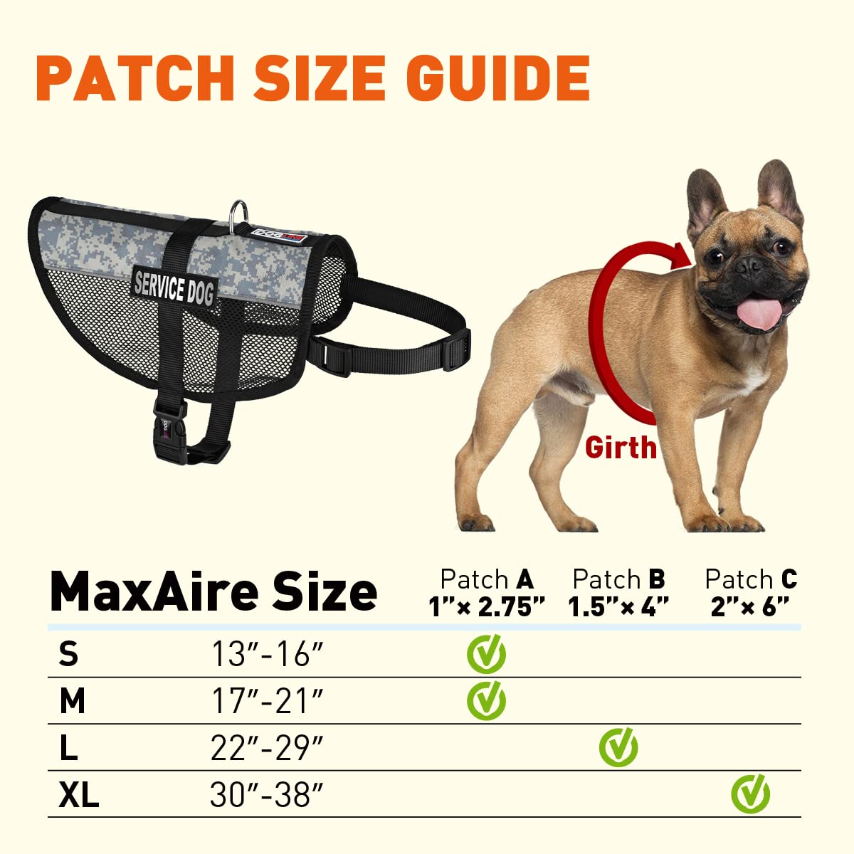 Dogline Maxaire Vest Service Dog Removable Patch Adjustable Harness Reflective With Service Dog Id Card For Puppies Small Medium And Large Dogs 30 By 38 Inch Urban Camo