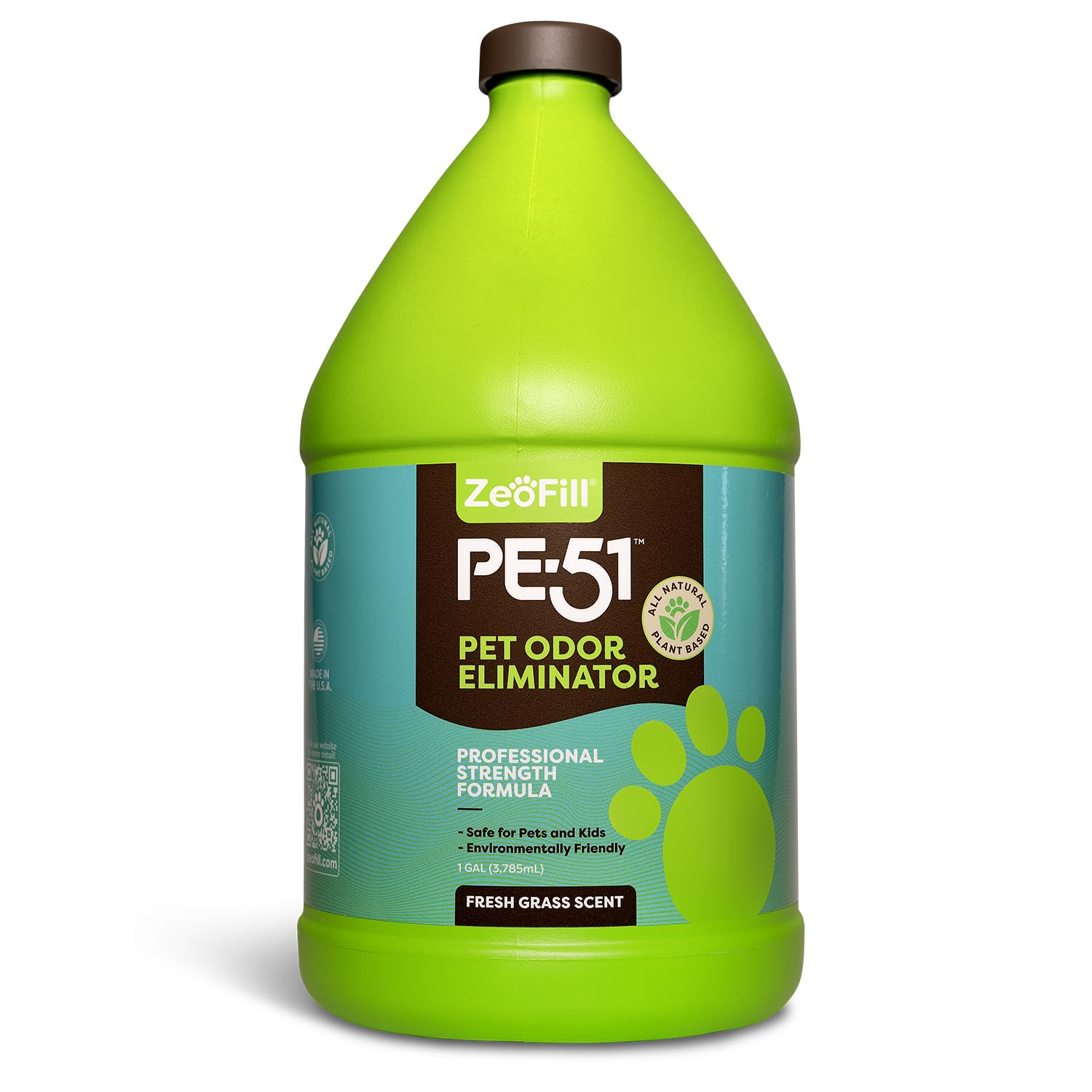 Zeofill Pe-51 Pet Urine Odor Eliminator - Professional Pet Urine Enzyme Cleaner - Pet, Turf & Yard Smell Remover, Cat & Dog Pee 