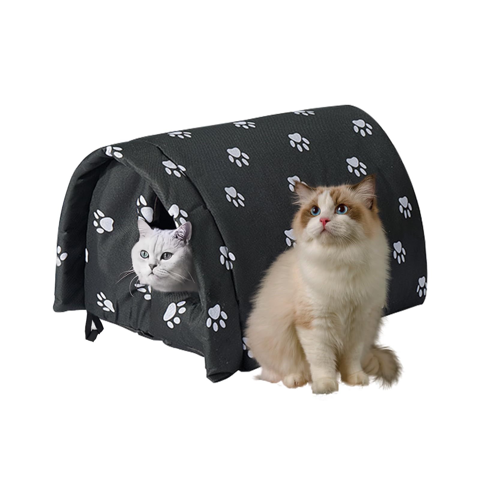 Cat House For Outdoor Cats In Winter, Feral Cat Shelter, Cat House Thickened Weatherproof Foldable, Stray Cats Shelter Rainproof