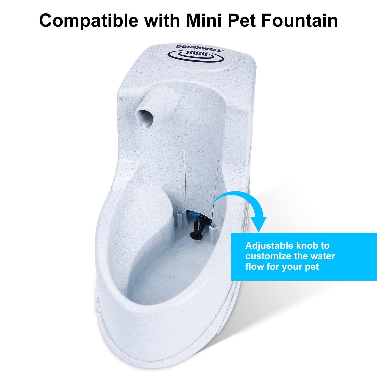 Sanklev Sp-400Lv Cat And Dog Water Fountain Pump With Grommet,Usb Replacement Pump For Original Mini Pet Fountain Black & Blue