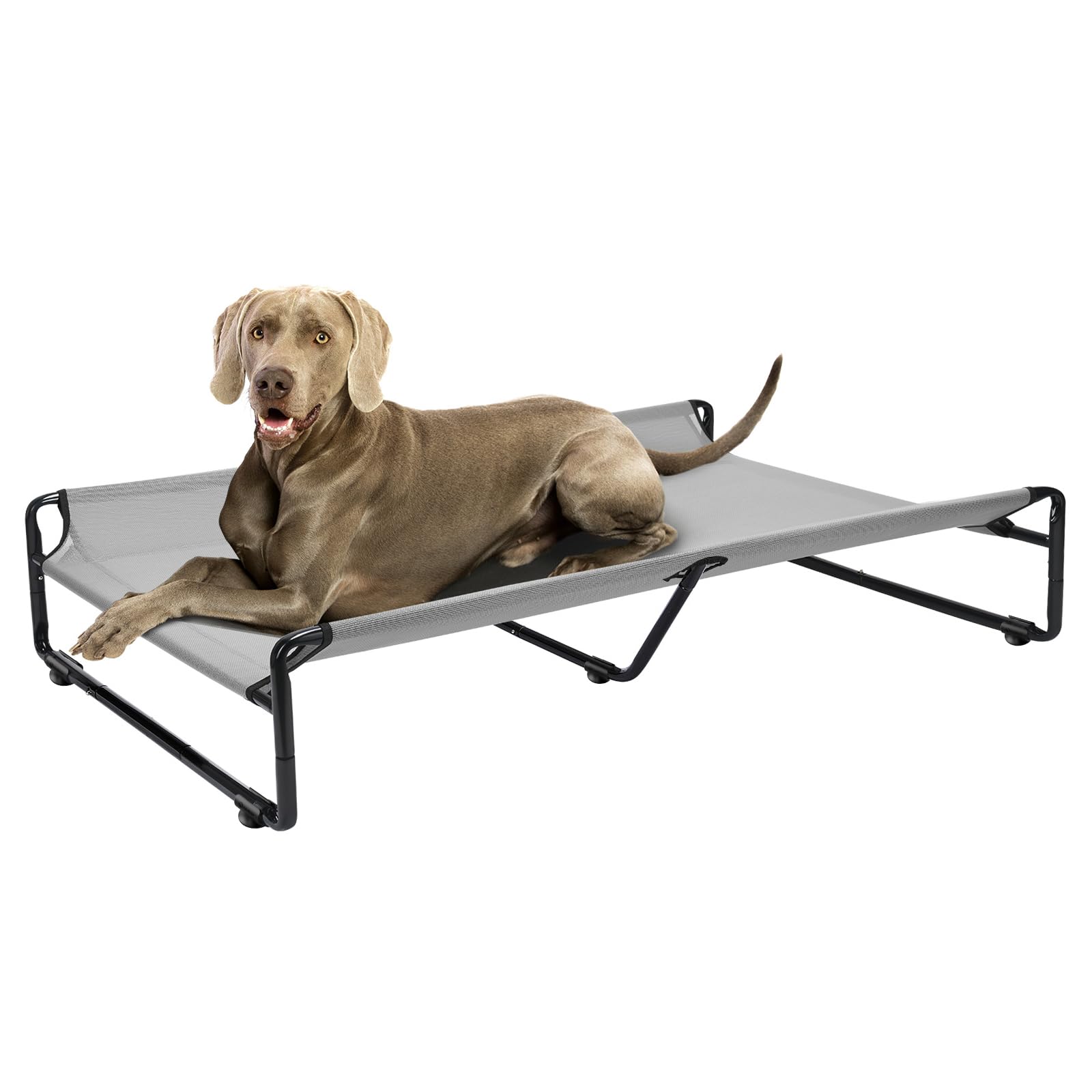 Veehoo Original Cooling Elevated Dog Bed, Outdoor Raised Dog Cots Bed For Large Dogs, Chew Proof Standing Pet Bed With Washable Breathable Mesh, No-Slip Feet For Indoor Outdoor, Xx-Large, Grey