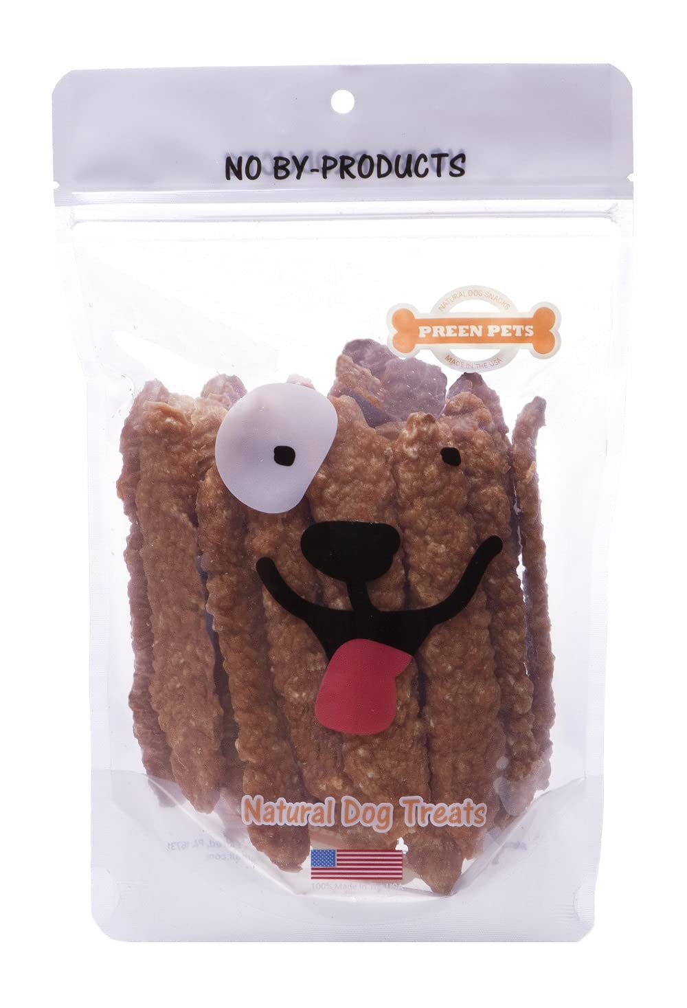 Preen Pets Chicken Breast Strips *Crunchy* Dog Treats - 100% USA Chicken Breast (1 Pound)