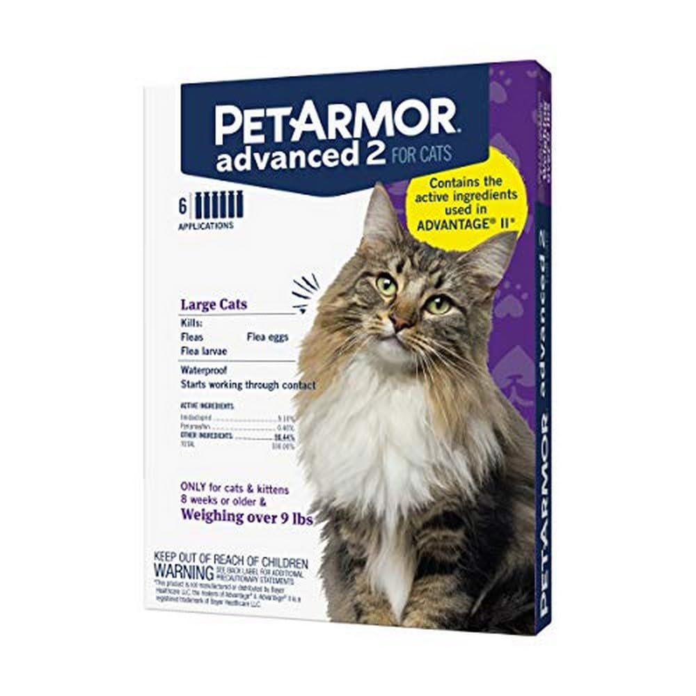 Petarmor Advanced 2 Flea Prevention For Large Cats, 6 Month Supply