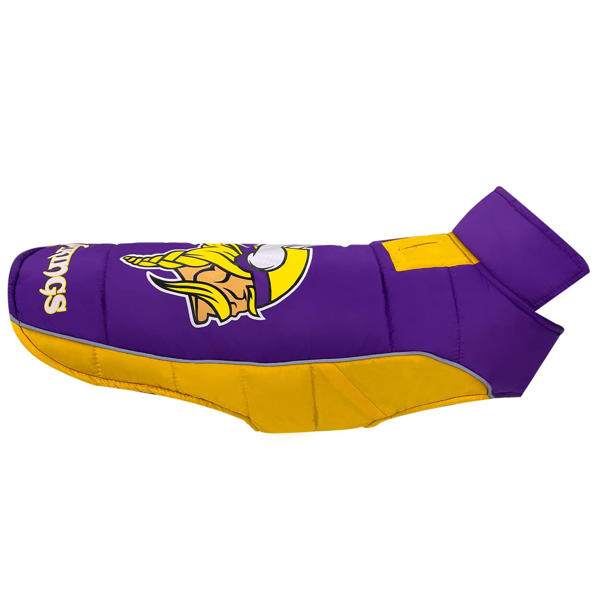 Nfl Minnesota Vikings Puffer Vest For Dogs & Cats, Size Medium. Warm, Cozy, And Waterproof Dog Coat, For Small And Large Dogs/Ca