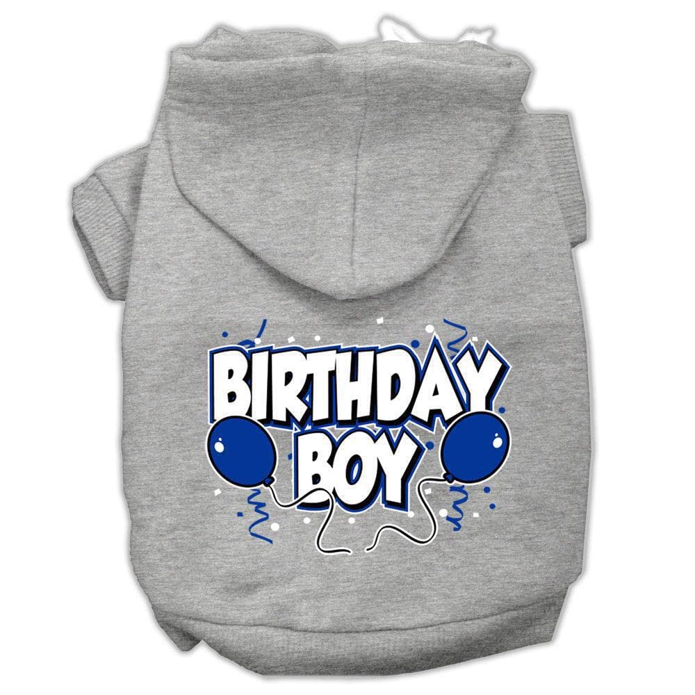 Pet, Dog & Cat Hoodie Screen Printed, 'Birthday Boy' Red Xl (14-20 Lbs.)