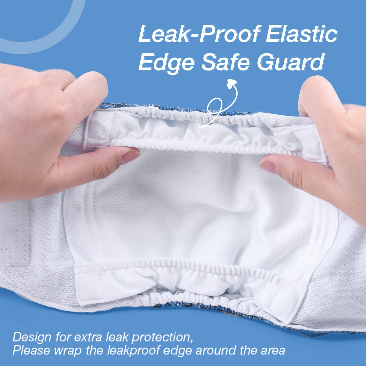 Pet Soft Dog Belly Bands - Washable Male Dog Diapers Belly Band For Male Dogs, Reusable Male Dog Belly Wraps 3Pack For Doggy Puppy(Blue Plaid, S)