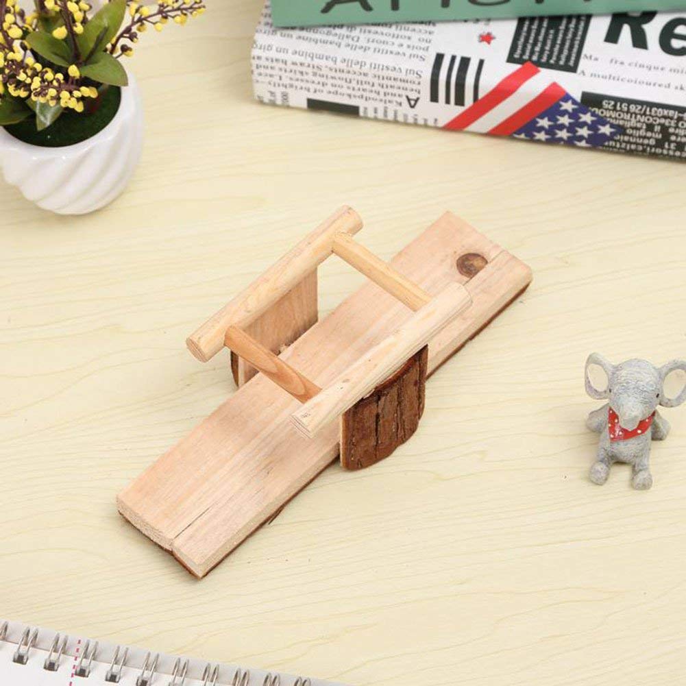 Litewoo Natural Wooden Seesaw Platform For Small Animals Hamster Gerbil Squirrel Mouse Exercise Play Toys Teeth Chew Toy