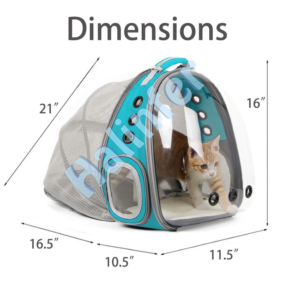 Cat Travel Backpack With Fan, Fit Up To 20 Lbs, Space Capsule Astronaut Clear Bubble Window Pet Backpack For Kitten And Small Pu