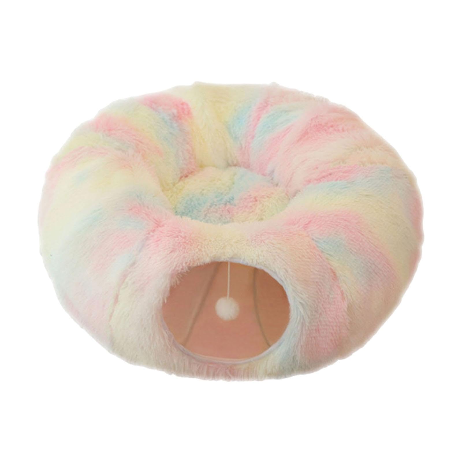 Myaddiction Cat Tunnel Cave Cartoon Nonslip Bottom Foldable For Ferret Indoor Cats Puppy Colorful
