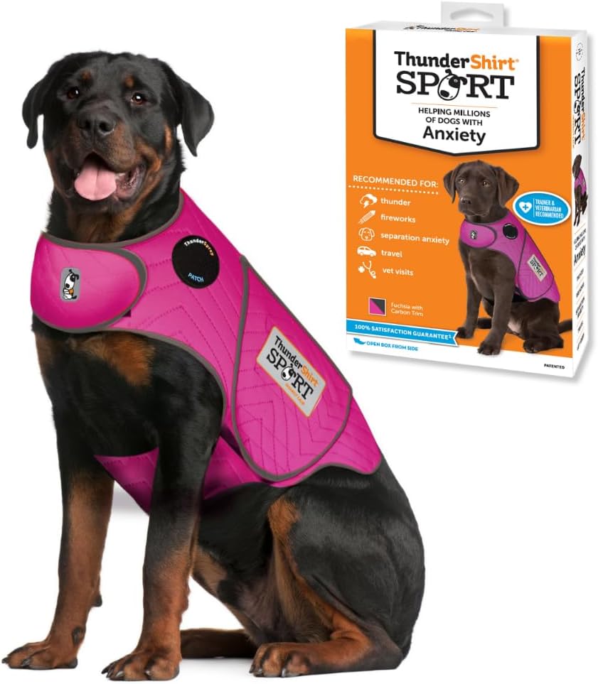 ThunderShirt Dog Calming Vest Large Fuchsia Anxiety Wrap Sport