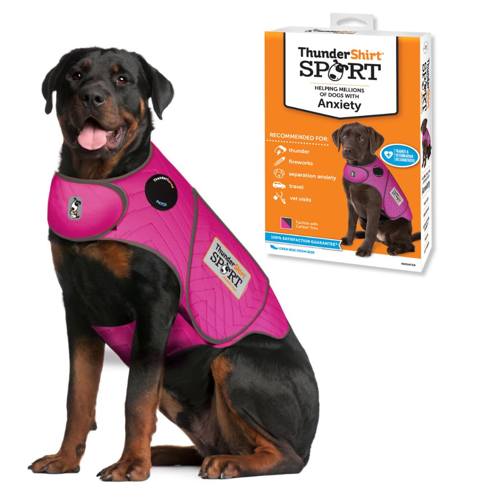ThunderShirt for Dogs, XX Large , Fuchsia Sport - Dog Anxiety Relief Calming Vest