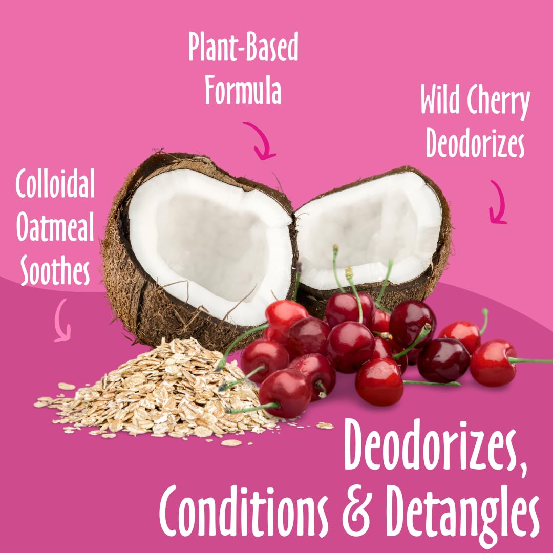 Earthbath, Wild Cherry 3-In-1 Puppy Deodorizing Spritz - Dog Odor Eliminator For Strong Odor, Cruelty-Free Dog Cologne, Dog Wash Spray, Made In Usa, Dog Bathing Supplies - 8 Oz (1 Pack)