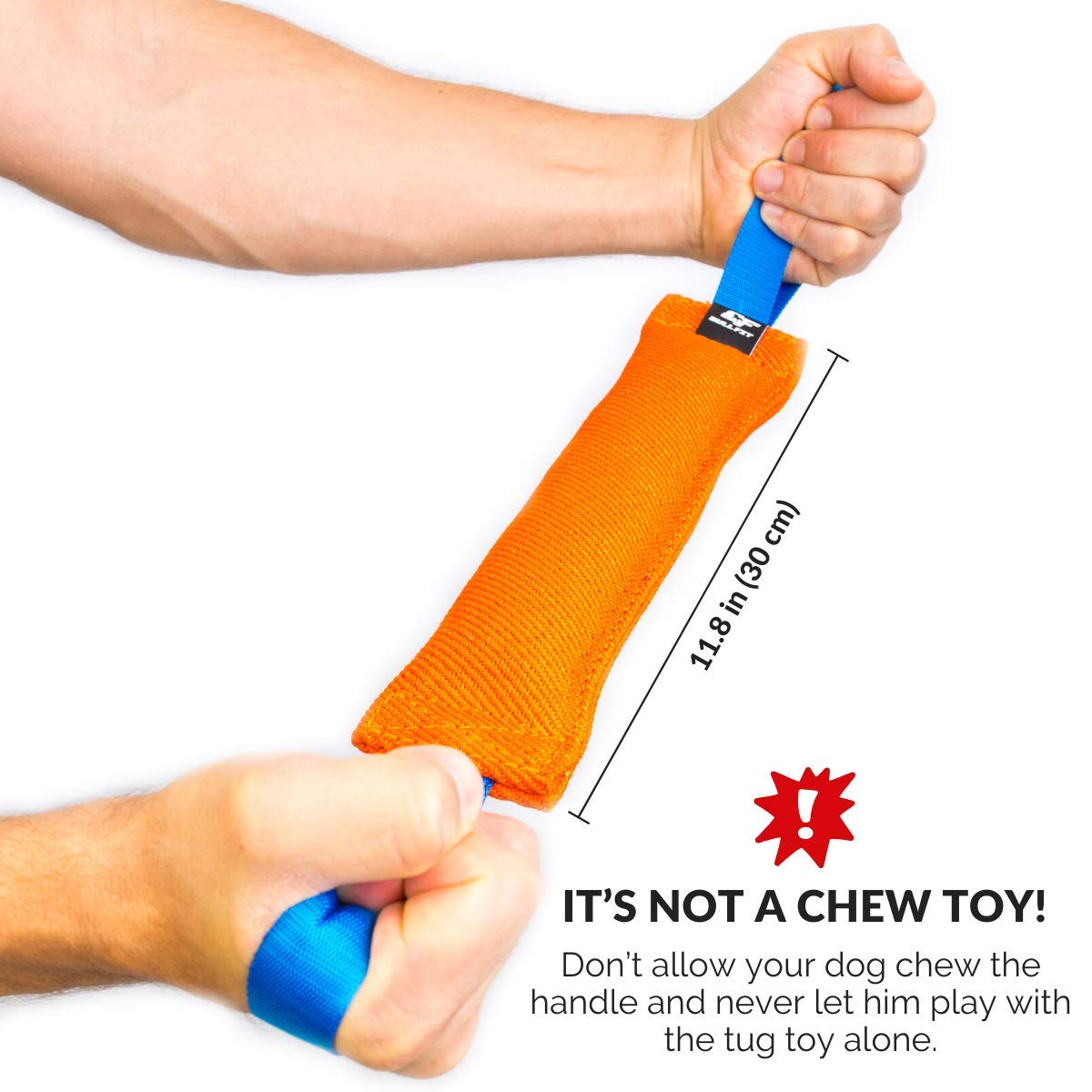 K9 Dog Bite Tug Toy With 2 Strong Handles - Made Of Durable & Tear-Resistant French Linen - Perfect For Tug Of War, Fetch & Pupp