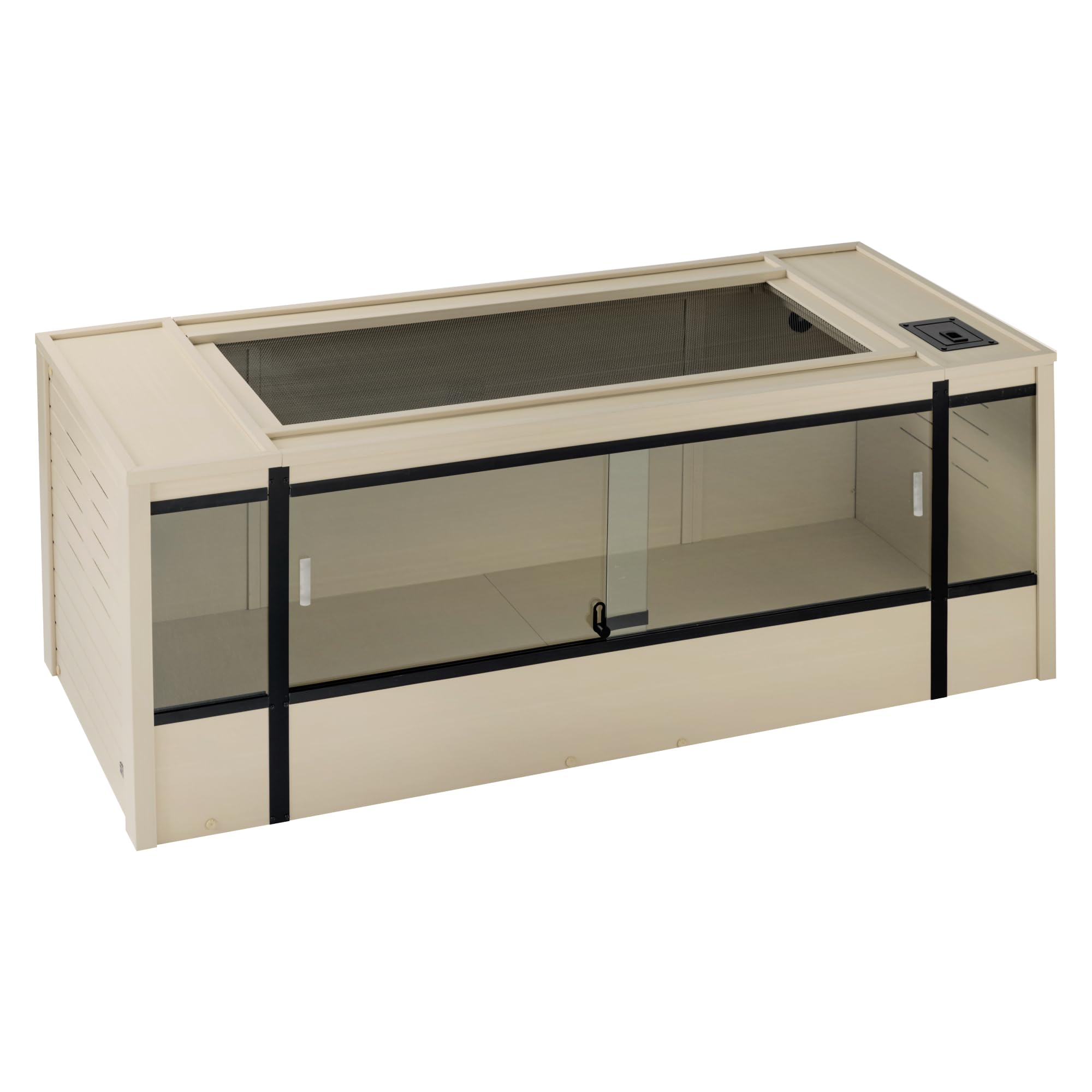 New Age Pet ECOFLEX 60-Inch Mojave Reptile Lounge in Maple- Durable, Moisture-Resistant Wood Plastic Composite Habitat with Vent