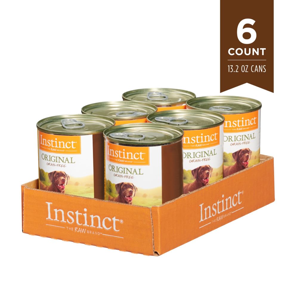 Instinct Original Wet Dog Food, Grain Free Recipe - Real Beef, 13.2 oz. Cans (Pack of 6)