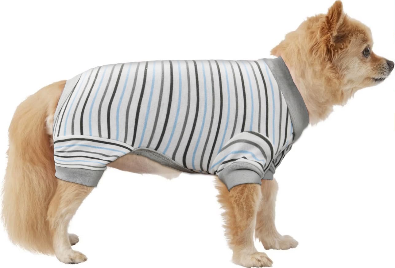 Droolingdog Dog Onesies For Small Dogs Pjs Puppy Onesies Dog Clothes For Small Dogs Girl Boy Striped Pattern Pajamas, Xl