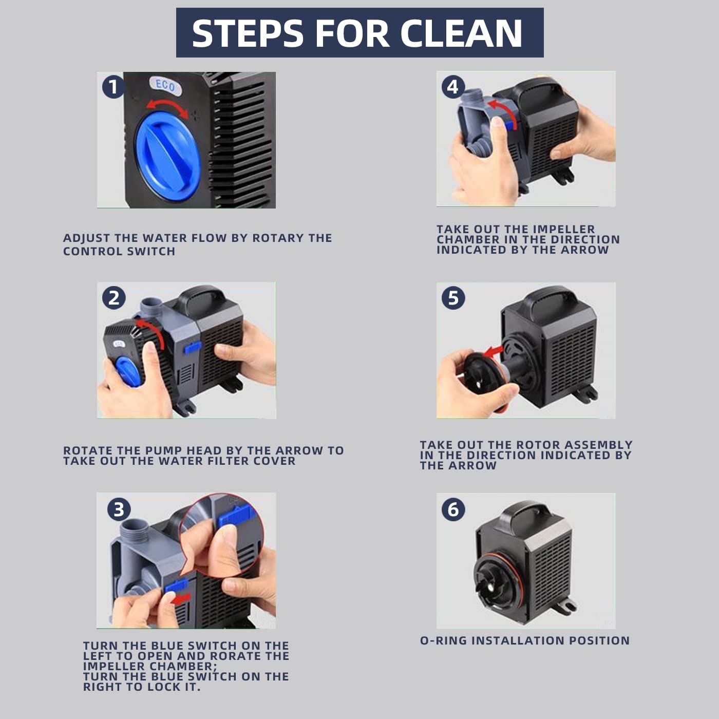 Trupow Flow Adjustable Frequency Electric Inline Garden Submersible Pond Filter Pump For Fish Tank Fountain Aquarium Waterfall Koi Salt Fresh Water (1375Gph)