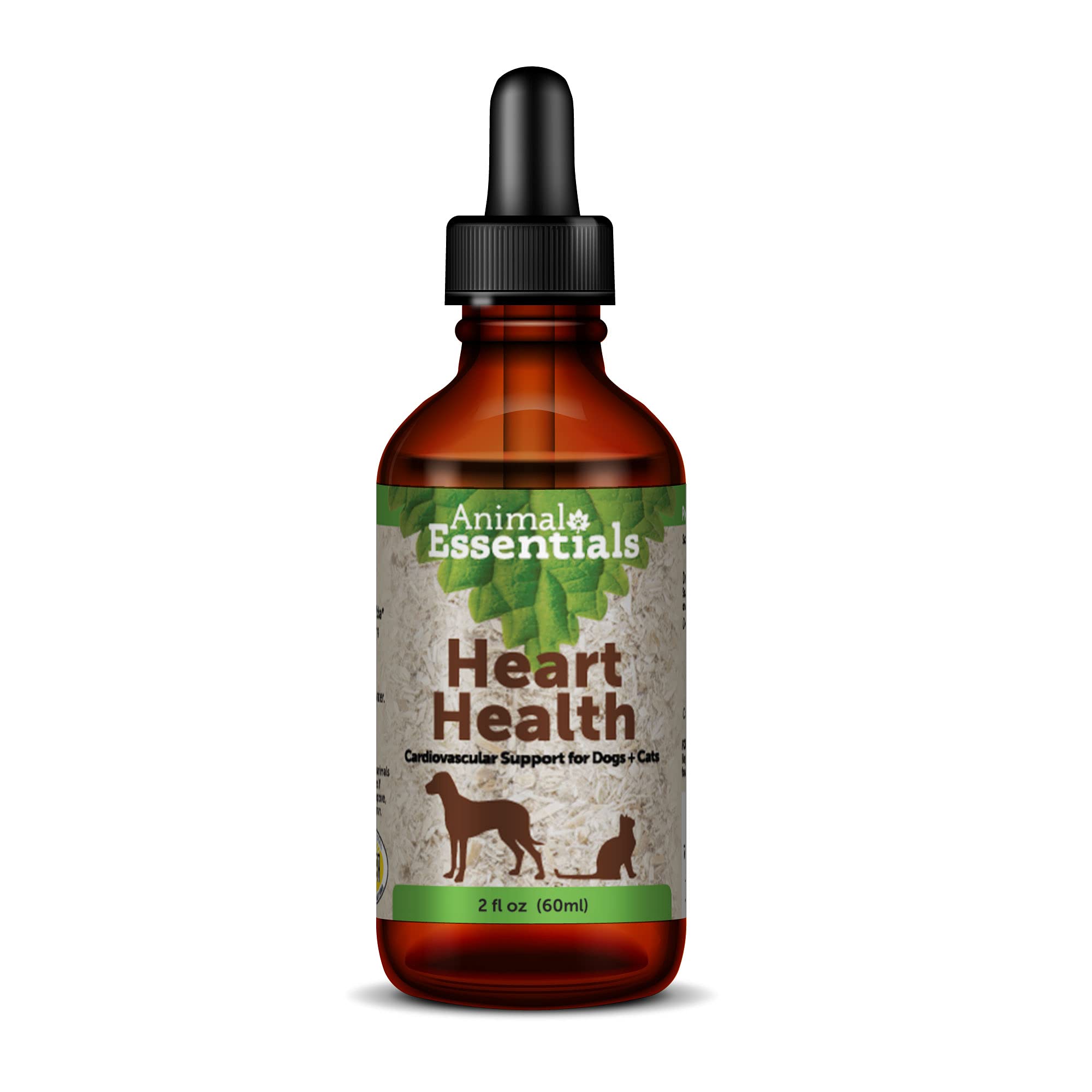 Animal Essentials Heart Health Cardio Strength for Dogs and Cats, 2 fl oz - Made in USA Organic Hawthorn Berries Alcohol Free