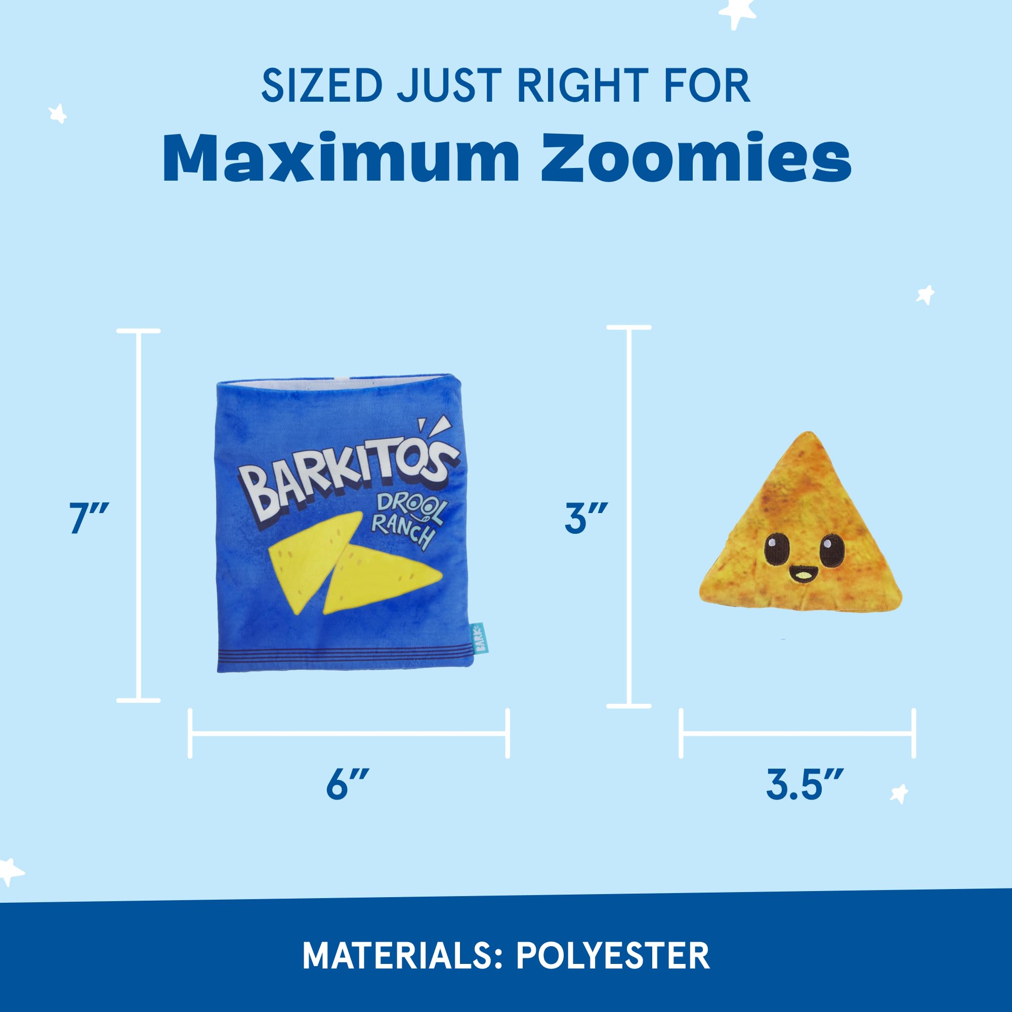 Barkbox Bark Drool Ranch Chips Holiday Plush Dog Toy | Squeaky Fun For Medium Dogs